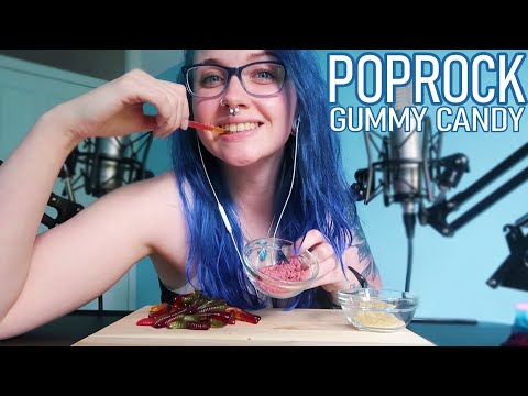 ASMR POPROCK GUMMY SNAKES 🐍 Chewy Candy Eating Sounds