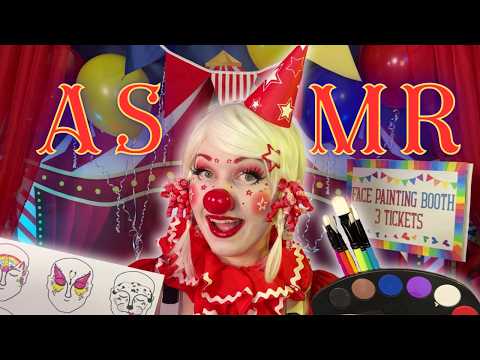 Clown Does YOUR Face Paint at the Carnival! 🤡 Soft Spoken ASMR for Sleep, Relaxation and Fun!