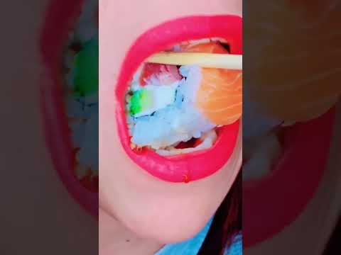 Satisfying sushi ASMR 🍣 입소리 먹방 #asmr #sushi #먹방 #mouthsounds #eatingsounds