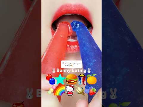 asmr emoji food eating sounds 이모지 입술 먹방 (sped up)