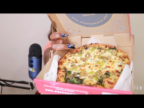 Pizza And Ranch Dip ASMR Eating Sounds