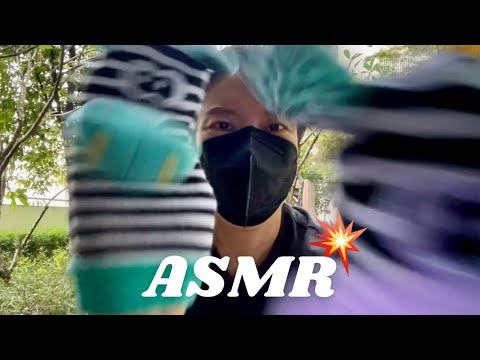 ASMR 🐧FAST & AGGRESSIVE🪇 I let you sleep Shaking Rattles Around Outside