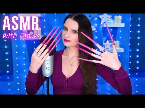 ASMR with CLAWS 💅 20 Different Claws , Mics & Items 🩷 Scratching , Tapping etc. No Talking for Sleep