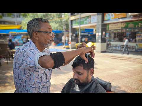 My First Hair Cut & Beard Transformation by Waris Barber | Satisfying Indian Street ASMR 