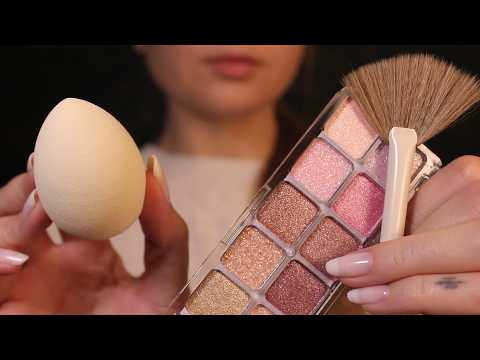 ASMR Relaxing Makeup Session | Doing your makeup (no talking, layered sounds)