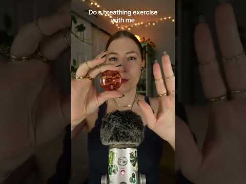 Do a breathing exercise with me #asmr #asmrsounds