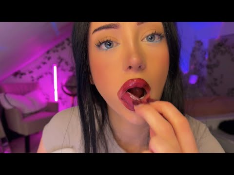 ✨ ASMR Lip Gloss Application | Relaxing Mouth Sounds & Close-Up Lip Care ✨