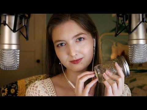 ASMR Mason Jar Sounds - Tapping & Water w/ Echo (No Talking)