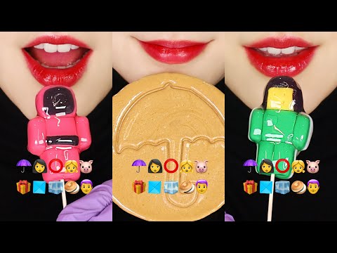 VERTICAL VIDEO SQUID GAME FOOD ASMR DALGONA ASMR TANGHULU ASMR 🐷