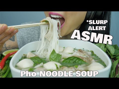 ASMR PHO NOODLE SOUP (SLURPING EATING SOUNDS) NO TALKING | SAS-ASMR