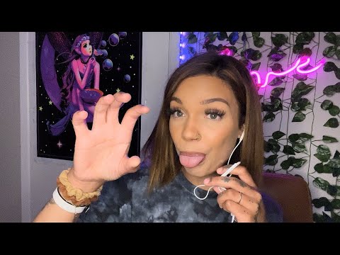 ASMR- Fast and Aggressive Mouth Sounds with Hand Movements