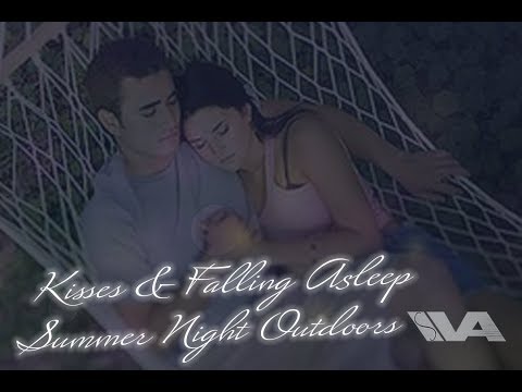 ASMR Kisses & Falling Asleep Outdoors On A Warm Summer Night Girlfriend Roleplay (NEW Night Sounds)