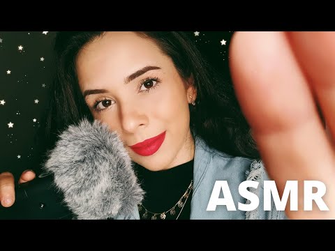 Te fazendo dormir com CAFUNÉ, SONS DE BOCA e SUSSURROS | Fluffy Mic & Mouth Sounds (ASMR PTBR)