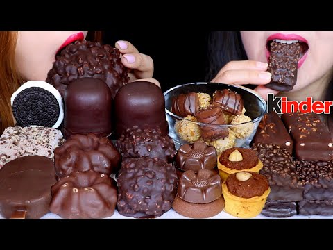 ASMR MARSHMALLOW PARTY (GIANT CHOCOLATE MARSHMALLOW, OREO, ZEFIR, KINDER, KITKAT ICE CREAM, PASTRY먹방