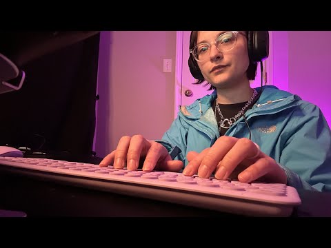 ASMR | Random Triggers / keyboard typing / soft spoken rambling / rain jacket crinkling