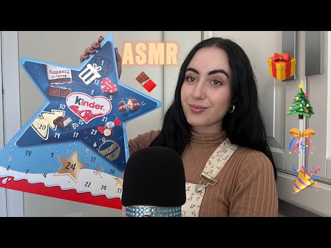 ASMR ~ ABRIENDO EL CALENDARIO DE ADVIENTO DE KINDER🍫🎄🎁🎊🎉 #asmr