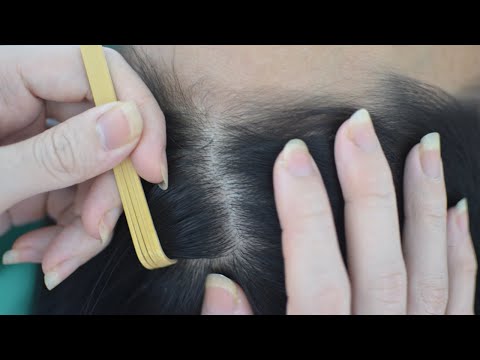ASMR Scalp Scratching With Wooden Tools Relaxing For Rest And Sleep ( No Talking Asmr )