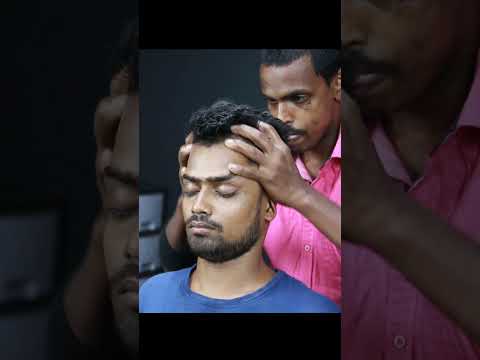 he doing very strong head massage ASMR #shorts