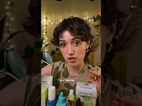 Everything at this spa is GREEN 🐸🌿🍵💚✨️ #greenskincare #asmrskincare #spa