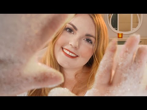 ASMR Deutsch: Ich gebe dir eine Ölmassage & schaumiges Facial (Spa Roleplay, Personal Attention)