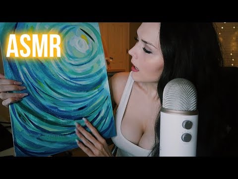 ASMR // My artwork show & tell ramble -- (30 minutes to put you to sleep)