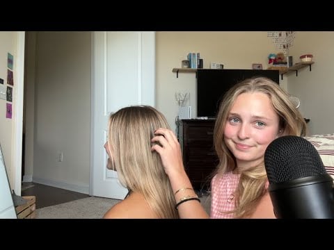 ASMR Playing With My Friends Hair