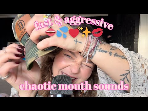 💖Fast & Aggressive Mouth Sounds ASMR💖 chaotic, tapping, triggers assortment, tingliest sounds