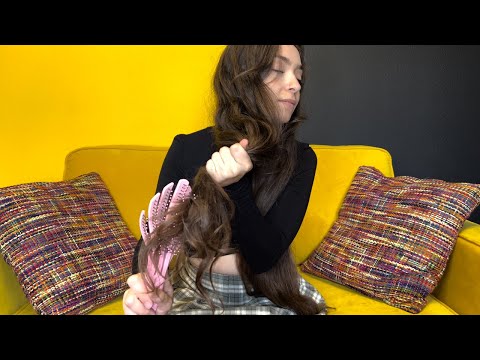 ASMR Intense Hair Brushing, Whispering and Finger Fluttering for Deep Sleep and Relaxation