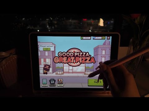 😴 ASMR Let’s Play Good Pizza, Great Pizza! Screen Tapping & No Talking