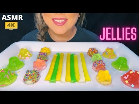 ASMR FRUIT JELLIES CANDY MUKBANG 먹방 (NO TALKING) 인기있는 *slurp sounds* | Mandy Foods ASMR