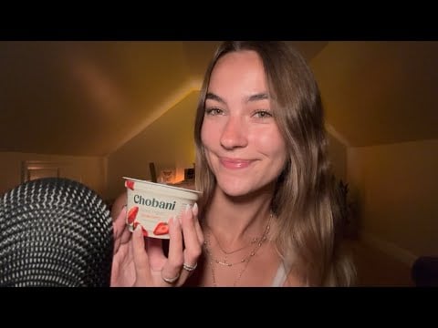 ASMR 💛 Eating Yogurt While I Ramble About Literally Anything