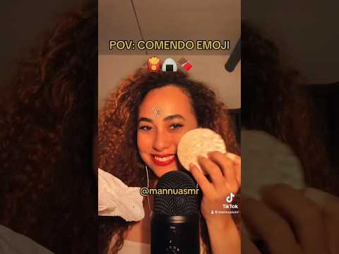 ASMR COMENDO EMOJIS #asmremojichallenge #emojichallenge #shorts