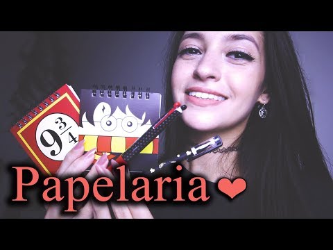 [ASMR] Recebidos SHOP DIAGONAL ϟ Slow Tapping, Scratching, Voz Suave (Unboxing de Papelaria)