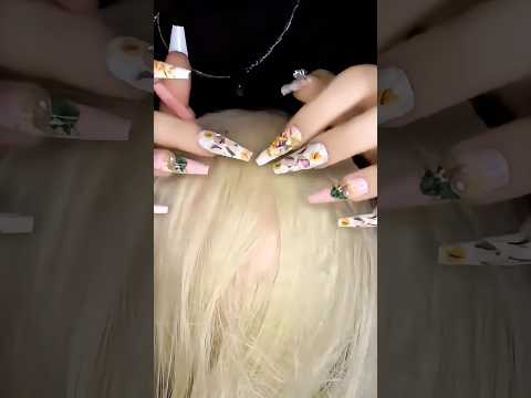 Grey hair removal #asmr #asmrmassage #visualtingle #asmrtriggers #relaxing #mouthwhisper #haircare