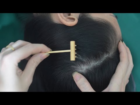ASMR Relaxing Scalp Scratch, Sounds Of hair Parting, Hair Combing For Stress Relief