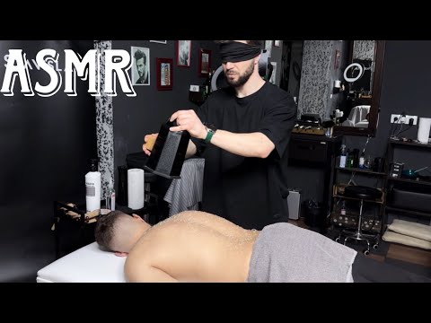 💈ASMR BARBER | BLIND Massage😱 The Most Modern  Back Massage💆 Back Rehabilitation