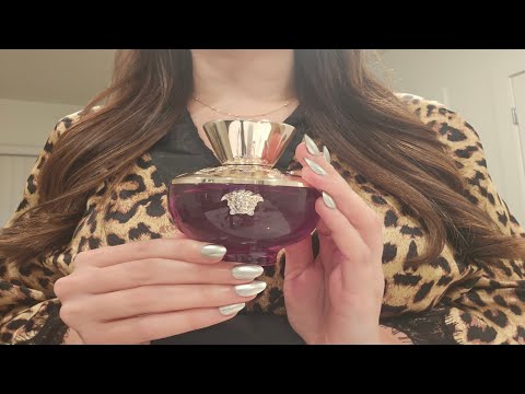ASMR Versace Dylan Purple Fragrance Perfume (No Talking) Tapping, Scratching, Liquid Sounds.