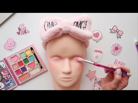 ASMR suomi - meikkaus 💄 Pink Makeup on Mannequin asmr