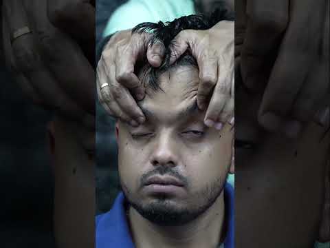 Experience Bliss: Gentle Scalp Tapping ,Ear Scratching,Neck Massage for Ultimate Relaxation #shorts