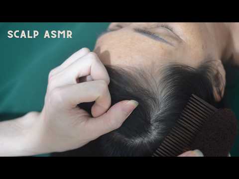ASMR Hair Parting Real Person With Tingly Head Scratching Sounds For Relaxation