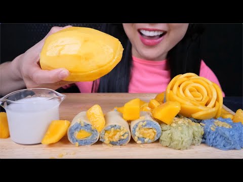 THAI DESSERT *MANGO AND STICKY RICE (ASMR EATING SOUNDS) NO TALKING | SAS-ASMR