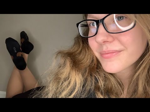ASMR Feet Rubbing + Drinking Water/Swallowing Sounds | Custom Video