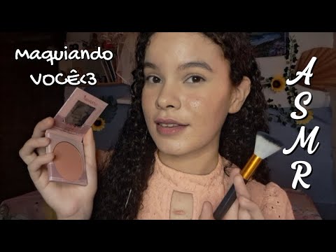 ASMR MAQUIANDO VOCÊ (você é minha cobaia)😘🤭