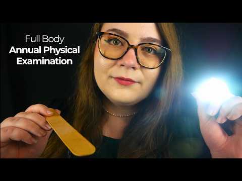 Realistic Annual Physical Examination (Stethoscope, Palpation, Percussion) 🩺 ASMR Medical Roleplay