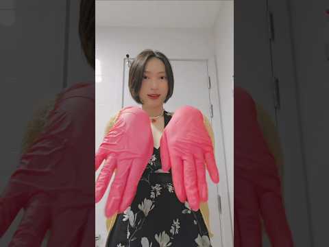 ASMR Pink Latex Gloves 🐽 #asmrgirl #asmrvideo #asmrsounds #asmrlatexgloves #asmrnotalking #asmr
