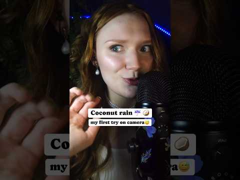 Coconut rain ASMR☔️🥥 first try😁