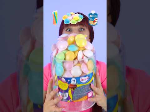 ASMR Emoji Wax Sticks, Ufo Wafers Mukbang #shorts