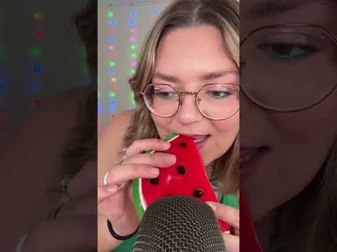 ASMR- Giant Gummy Chewing 🍉👁️👄👁️ #asmrchewing #mouthsounds #asmrgummy #gummysounds #asmrvideos