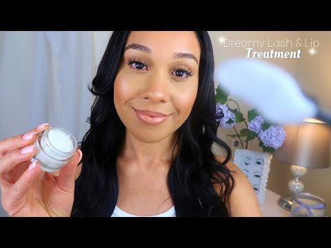 ASMR Dreamy Sleepy Lash & Lip Treatment ☁️Tingly Whispers, Layered Sounds