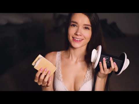 ASMR Eating ice cream with cookie